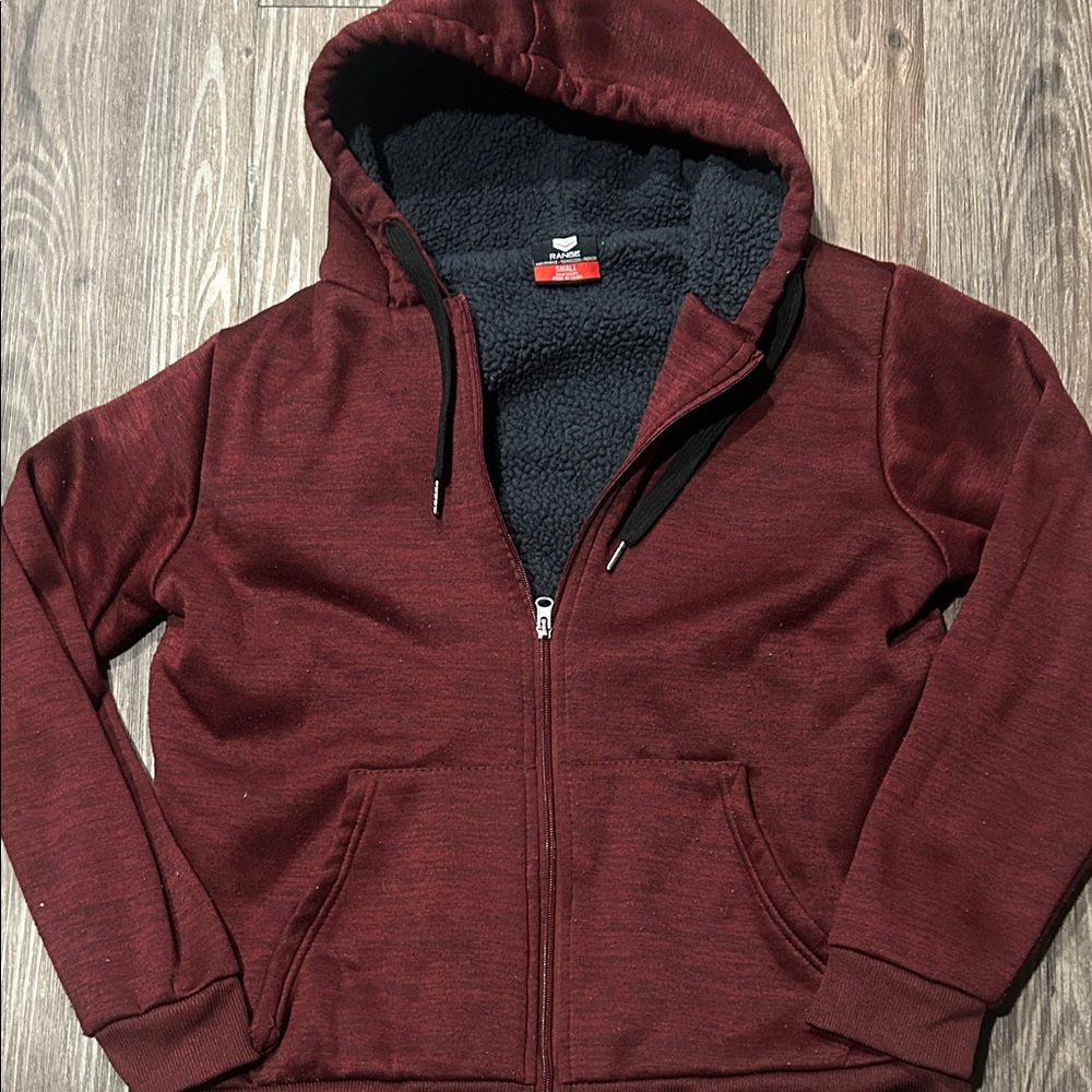 Men's Burgundy Hoodie Sweater